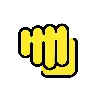 Emoji Fisted Hand Sign 👊 image - OpenMoji style