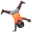 Person Cartwheeling: Dark Skin Tone