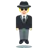 Person In Suit Levitating: Medium-Light Skin Tone