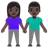 Woman And Man Holding Hands: Dark Skin Tone