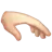 Palm Down Hand: Light Skin Tone