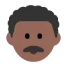 Man: Medium-Dark Skin Tone, Curly Hair Emoji 👨🏾‍🦱 image - Tossface style