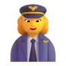 Woman Pilot Emoji 👩‍✈️ image - Microsoft 3D Fluent style