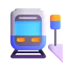 สถานี Emoji 🚉 image - Microsoft 3D Fluent style