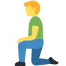 Man Kneeling Emoji 🧎‍♂️ image - Twitter / X (Twemoji) style