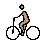 Man Biking: Medium Skin Tone
