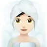 Woman In Steamy Room: Light Skin Tone Emoji 🧖🏻‍♀️ image - Apple style
