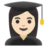 Woman Student: Light Skin Tone Emoji 👩🏻‍🎓 image - Google Noto Color style