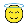 Emoji Volto sorridente con alone 😇 image - OpenMoji style