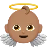 Baby Angel: Medium Skin Tone Emoji 👼🏽 image - Apple style