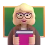 Woman Teacher: Medium-Light Skin Tone Emoji 👩🏼‍🏫 image - Microsoft 3D Fluent style