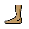 Foot: Medium Skin Tone Emoji 🦶🏽 image - OpenMoji style