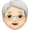 Older Person: Light Skin Tone Emoji 🧓🏻 image - Apple style