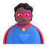 Superhero: Medium-Dark Skin Tone Emoji 🦸🏾 image - Microsoft 3D Fluent style