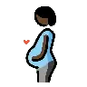 Pregnant Person: Dark Skin Tone Emoji 🫄🏿 image - OpenMoji style