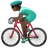 Man Biking: Dark Skin Tone