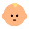 Baby: Medium-Light Skin Tone Emoji 👶🏼 image - Tossface style
