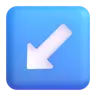 Down-Left Arrow Emoji ↙ image - Microsoft 3D Fluent style