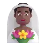 Man With Veil: Medium-Dark Skin Tone Emoji 👰🏾‍♂️ image - Microsoft 3D Fluent style