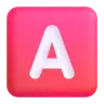 Cuadrado negativo latino mayúscula A Emoji 🅰 image - Microsoft 3D Fluent style