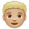 Boy: Medium-Light Skin Tone Emoji 👦🏼 image - WhatsApp style