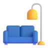 ソファとランプ Emoji 🛋 image - Microsoft 3D Fluent style