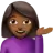 Woman Tipping Hand: Medium-Dark Skin Tone