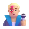 Man Singer: Medium-Light Skin Tone Emoji 👨🏼‍🎤 image - Microsoft 3D Fluent style