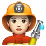 Firefighter: Light Skin Tone Emoji 🧑🏻‍🚒 image - WhatsApp style
