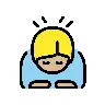 Person Bowing: Medium-Light Skin Tone Emoji 🙇🏼 image - OpenMoji style