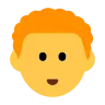 Person: Curly Hair Emoji 🧑‍🦱 image - Tossface style