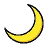 Crescent Moon Emoji 🌙 image - OpenMoji style