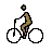 Man Biking: Medium-Dark Skin Tone