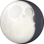 สัญลักษณ์ดวงจันทร์ Gibbous Emoji 🌖 image - Facebook Meta style