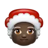 Mrs. Claus: Dark Skin Tone Emoji 🤶🏿 image - WhatsApp style