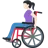 Woman In Manual Wheelchair: Light Skin Tone