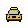 Taxi à l’approche Emoji 🚖 image - OpenMoji style