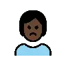 Person Pouting: Dark Skin Tone Emoji 🙎🏿 image - OpenMoji style
