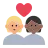 Couple With Heart: Person, Person, Medium-Light Skin Tone, Medium-Dark Skin Tone