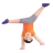 Person Cartwheeling: Light Skin Tone