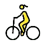 Woman Biking Emoji 🚴‍♀️ image - OpenMoji style