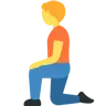 Personne agenouillée Emoji 🧎 image - Twitter / X (Twemoji) style