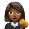 Woman Judge: Medium-Dark Skin Tone Emoji 👩🏾‍⚖️ image - Apple style