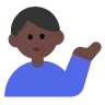 Man Tipping Hand: Dark Skin Tone Emoji 💁🏿‍♂️ image - Tossface style