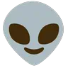 Emoji Alieno extraterrestre 👽 image - Google Noto Color Animated style