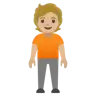 Person Standing: Medium-Light Skin Tone Emoji 🧍🏼 image - Google Noto Color style