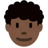 Man: Dark Skin Tone, Curly Hair Emoji 👨🏿‍🦱 image - Twitter / X (Twemoji) style