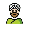 Man Wearing Turban: Light Skin Tone Emoji 👳🏻‍♂️ image - OpenMoji style