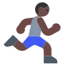 Person Running: Dark Skin Tone Emoji 🏃🏿 image - Tossface style