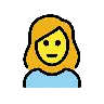 Эмодзи Женщина 👩 image - OpenMoji style
